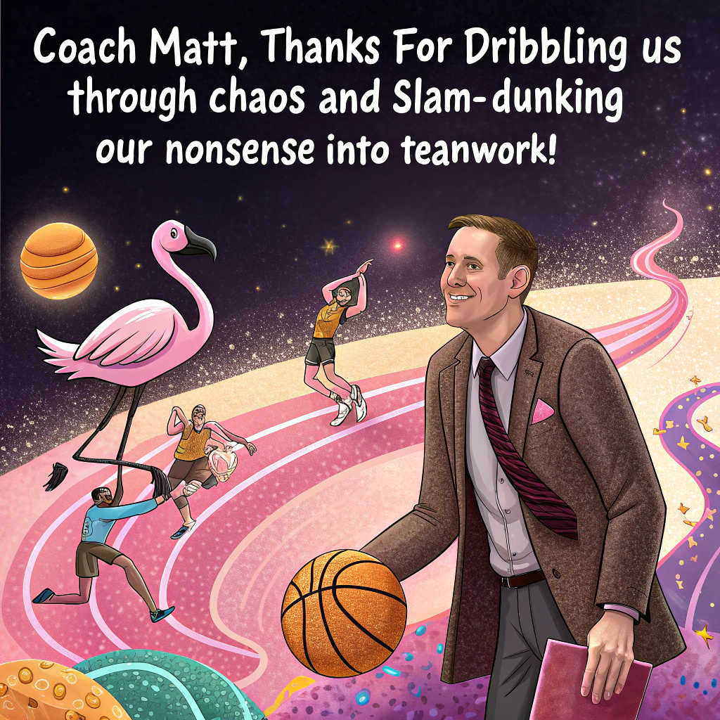 Basketball , U14’s Blazers, and Thank you Thank-you Card