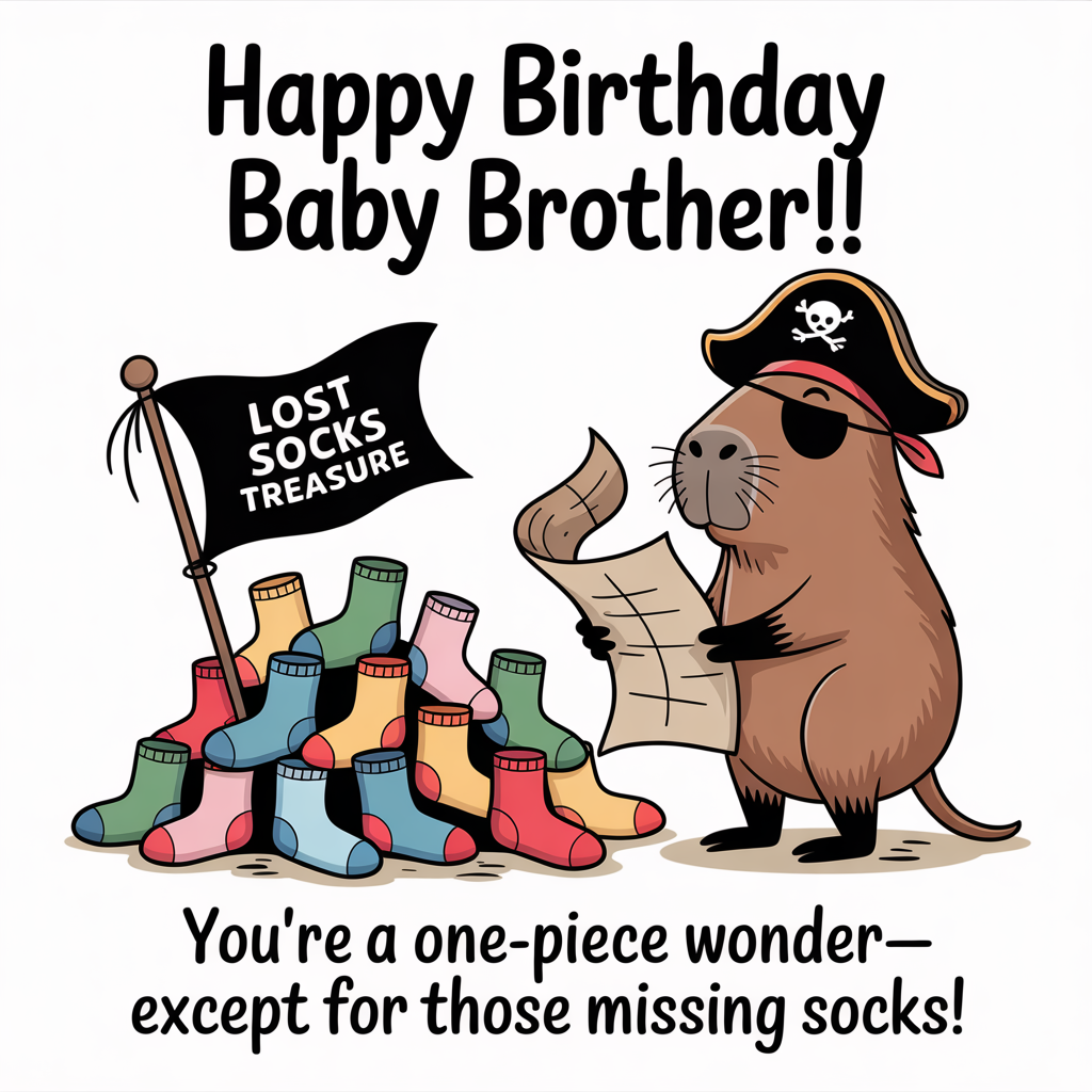 Copybara, One piece, and Birthday Card