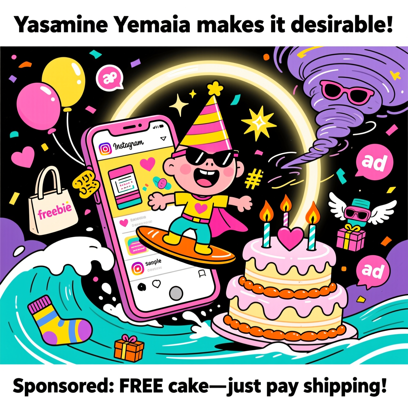 Freebies from advertising on Instagram, and Birthday Card