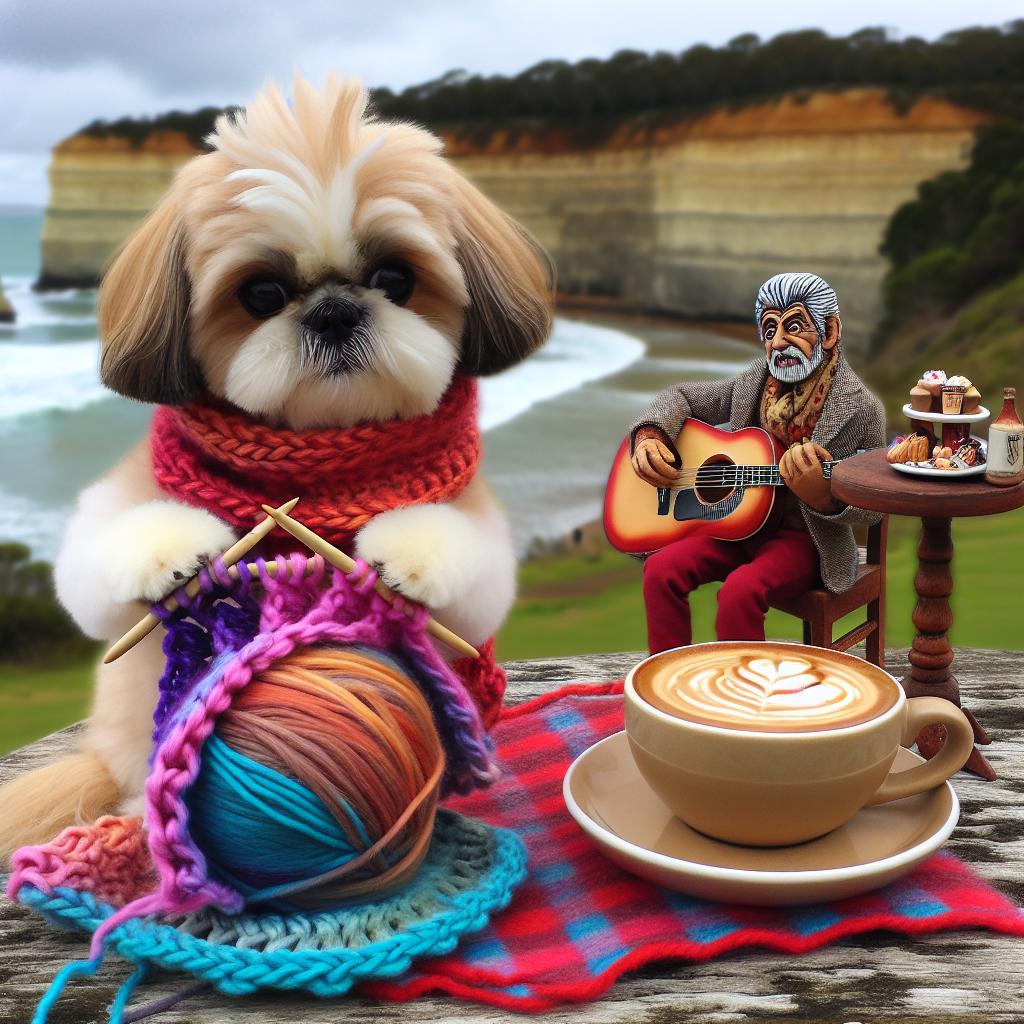Shi tau dig, Knitting, Coffee, and Cliff richard Birthday Card