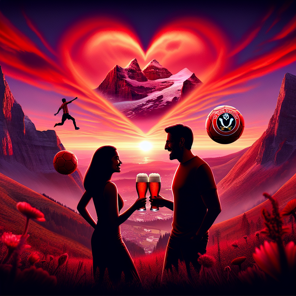 Sheffield United , Sunsets, Mountains, and Beer Valentines-day Card