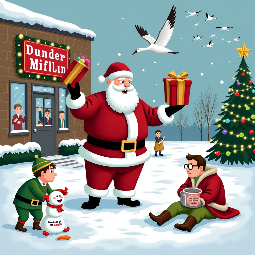 The office tv show and pregnancy Christmas Card