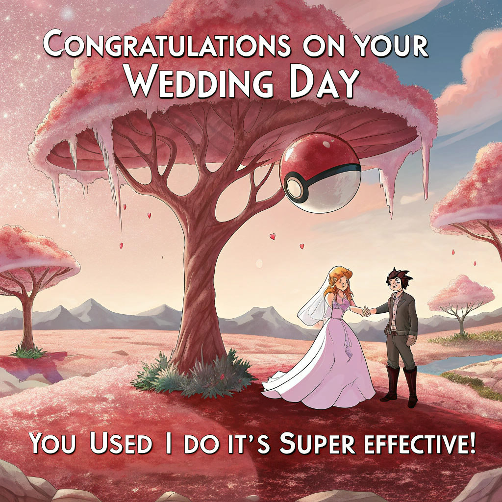 Anime , POKEMON , and Wedding Card
