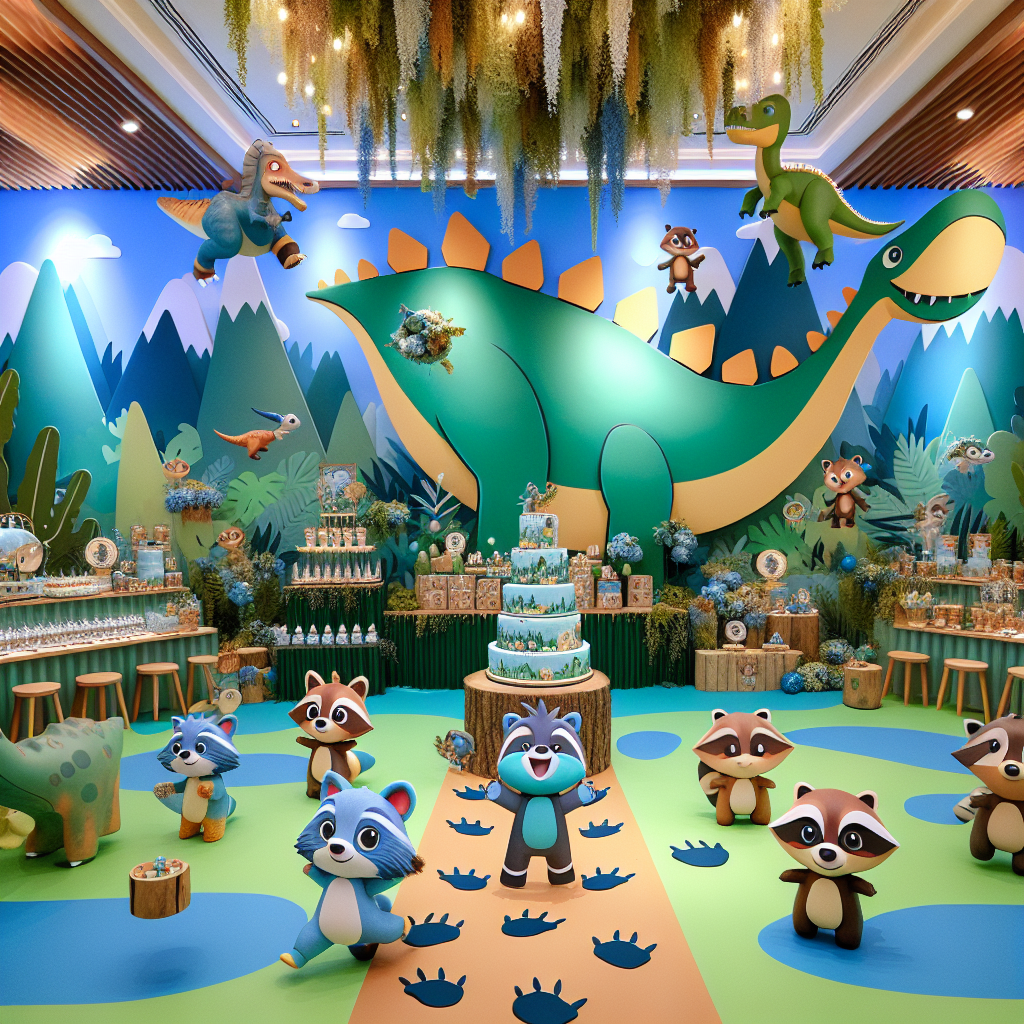 Bluey dinosaurs raccoons Birthday Card