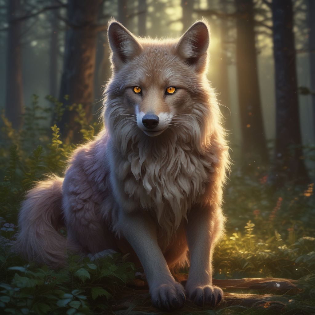 Realistic Cute, The fading light of twilight filters through the forest trees, casting a magical glow on a peculiar creature of fantasy. Not tied to any copyrighted work, this being is unique, with the charm of an ethereal animal. Its soft, detailed fur and vivid eyes communicate raw energy and pride, reflecting the elation of a significant accomplishment. It approaches a person reveling in their victory, adding a sense of enigma to the peaceful and celebratory ambiance. The scene encapsulates the essence of heartfelt congratulations, creating a memory as everlasting as the stories of old that has shaped it.
Generated with these themes: Twilight Saga.
Made with ❤️ by AI.