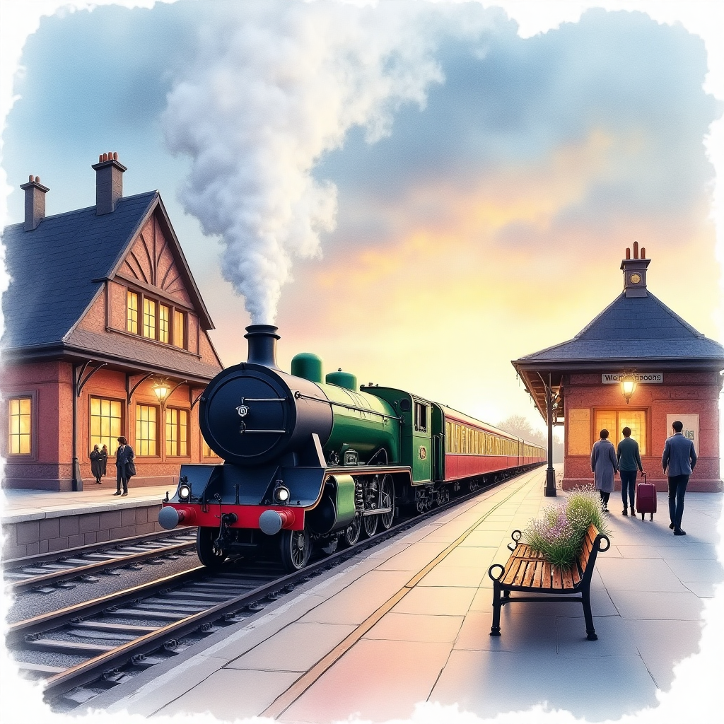 Train station, Wetherspoons, and Birthday Card