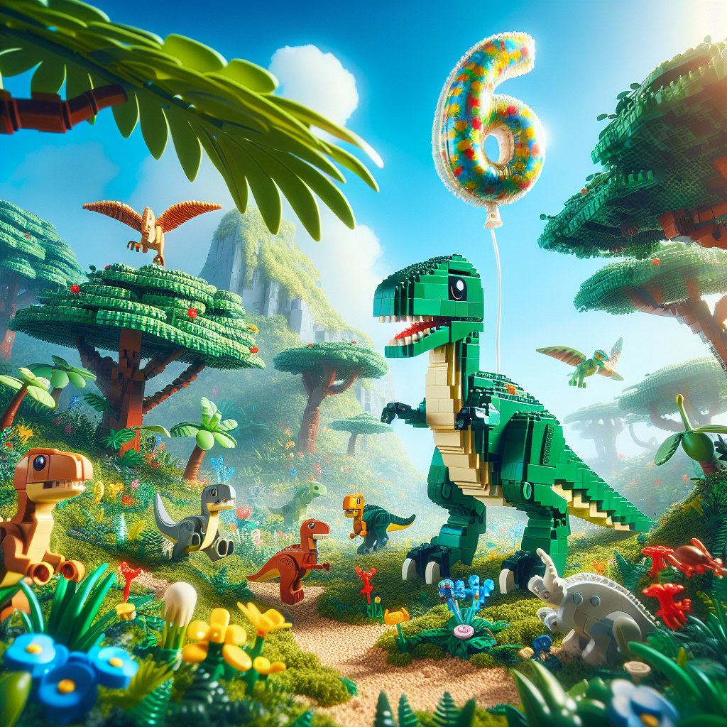 Jurassic lego, Green, Minecraft, and 6 Birthday Card