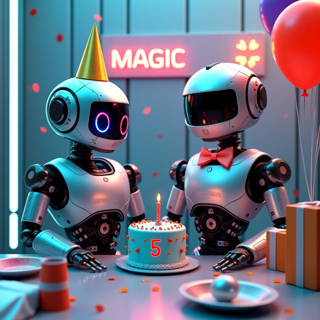 Robot, and Robot Birthday Card