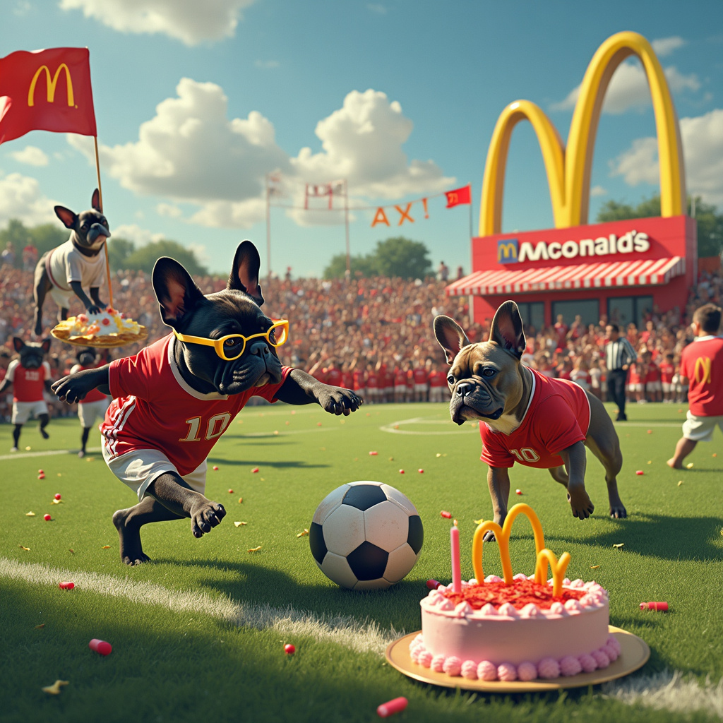 Soccer Frenchies McDonalds Birthday Card