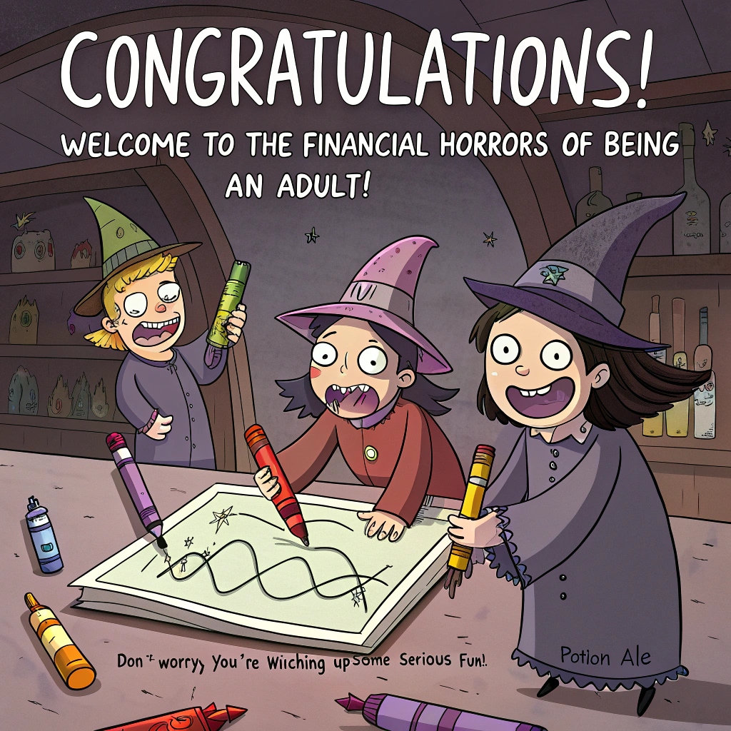 Children's drawings, Pentagrams, Alcohol, and Congratulations Card