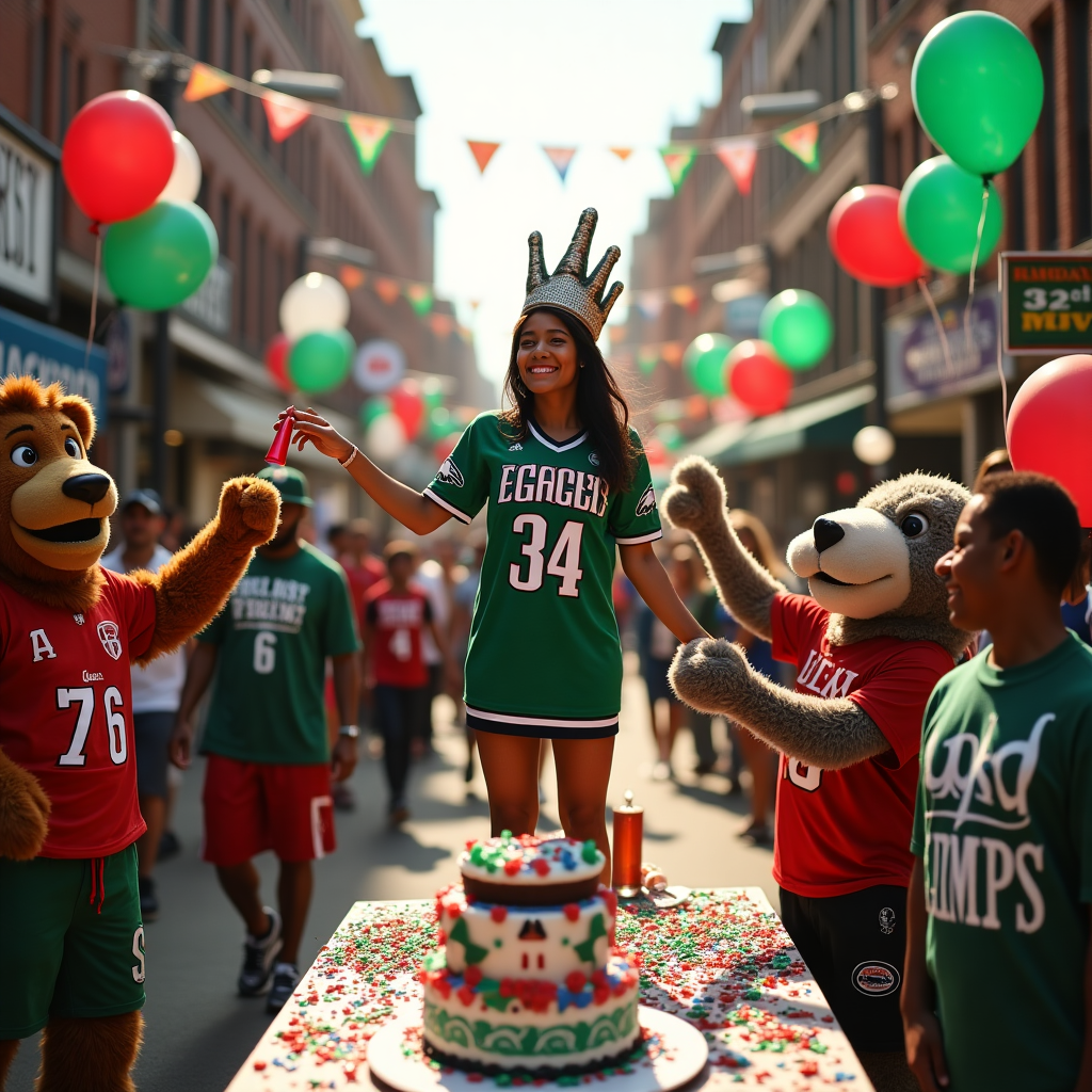Philadelphia Eagles, Philadelphia Phillies, Philadelphia 76ers, and Algeria Birthday Card