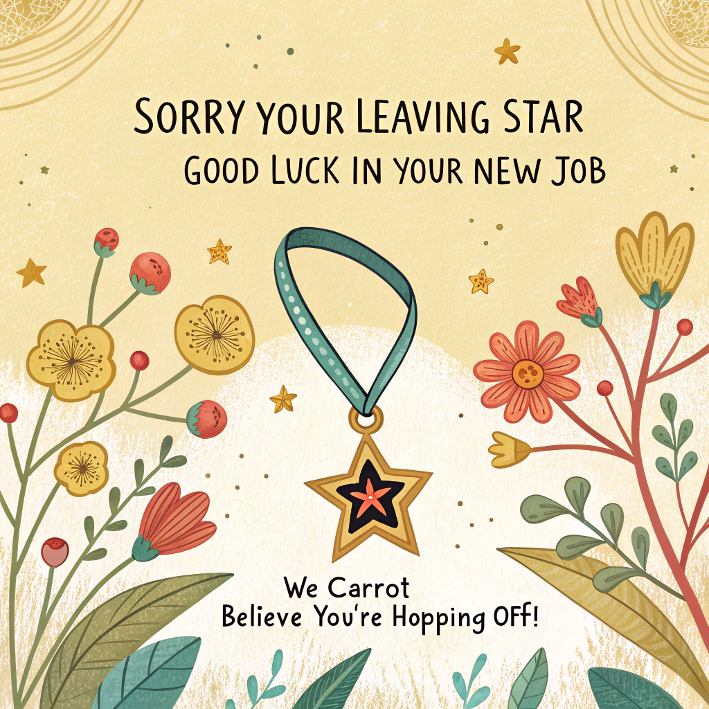 Rabbits , Nursery assistant , Children , and Farewell Card