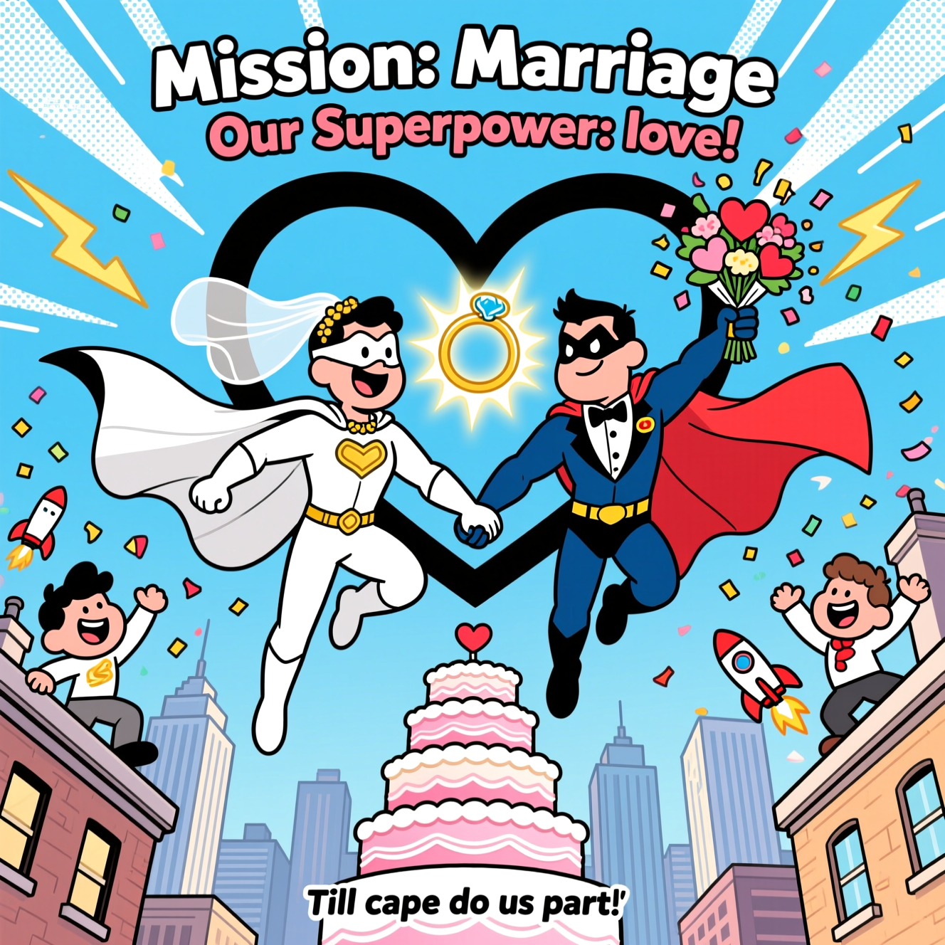 Super heroes, and Wedding Card