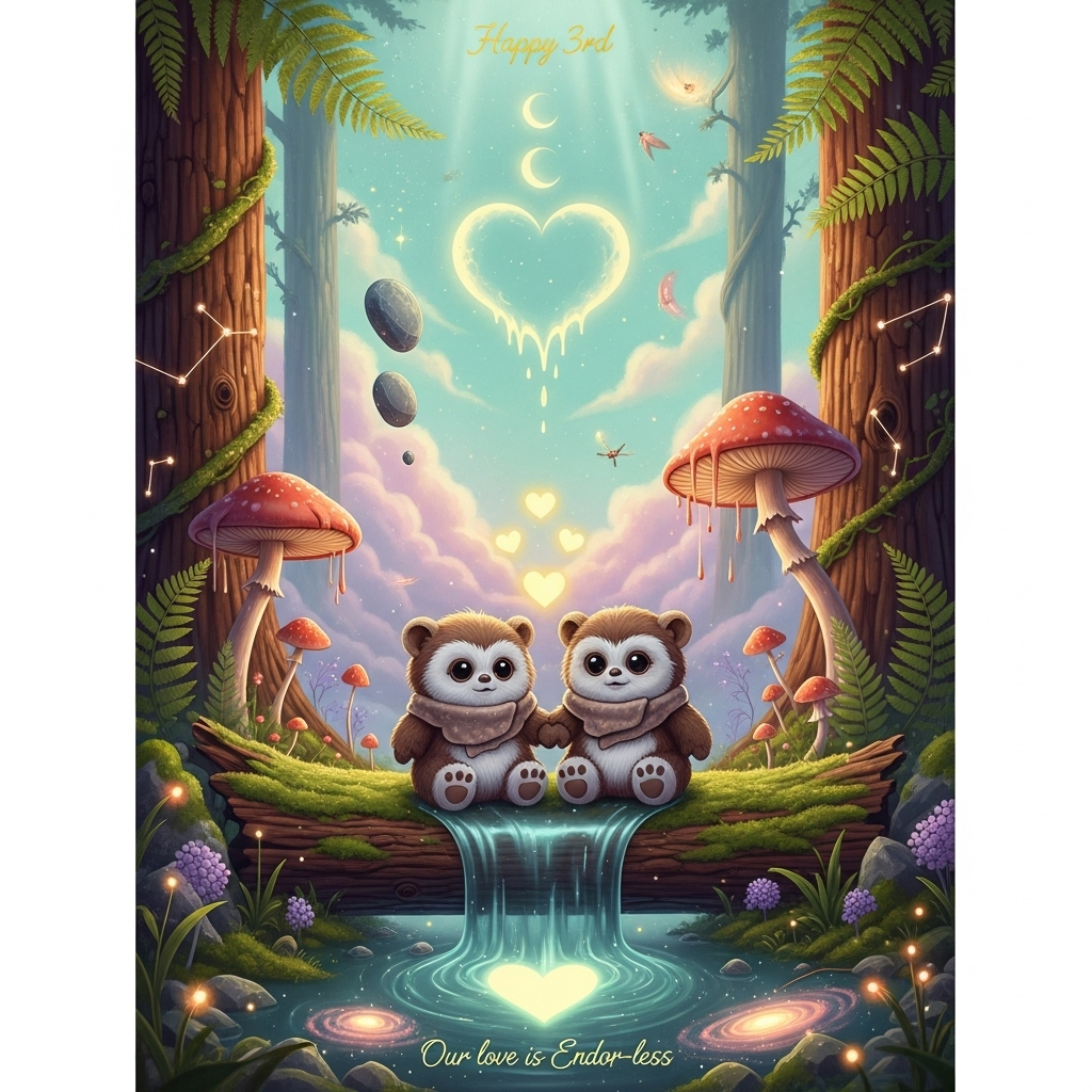 Star wars ewoks, and Anniversary Card