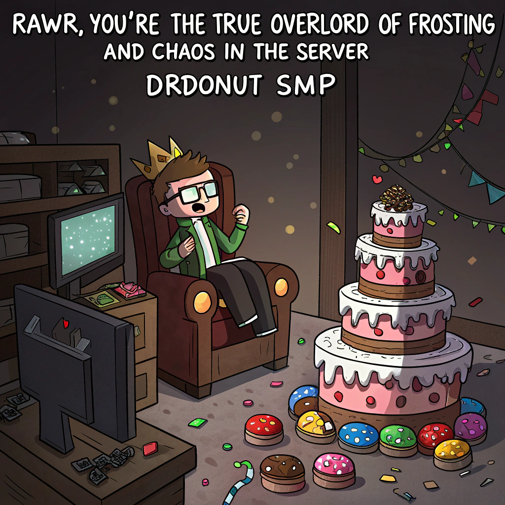 A picture of the sever Drdonut smp Birthday Card