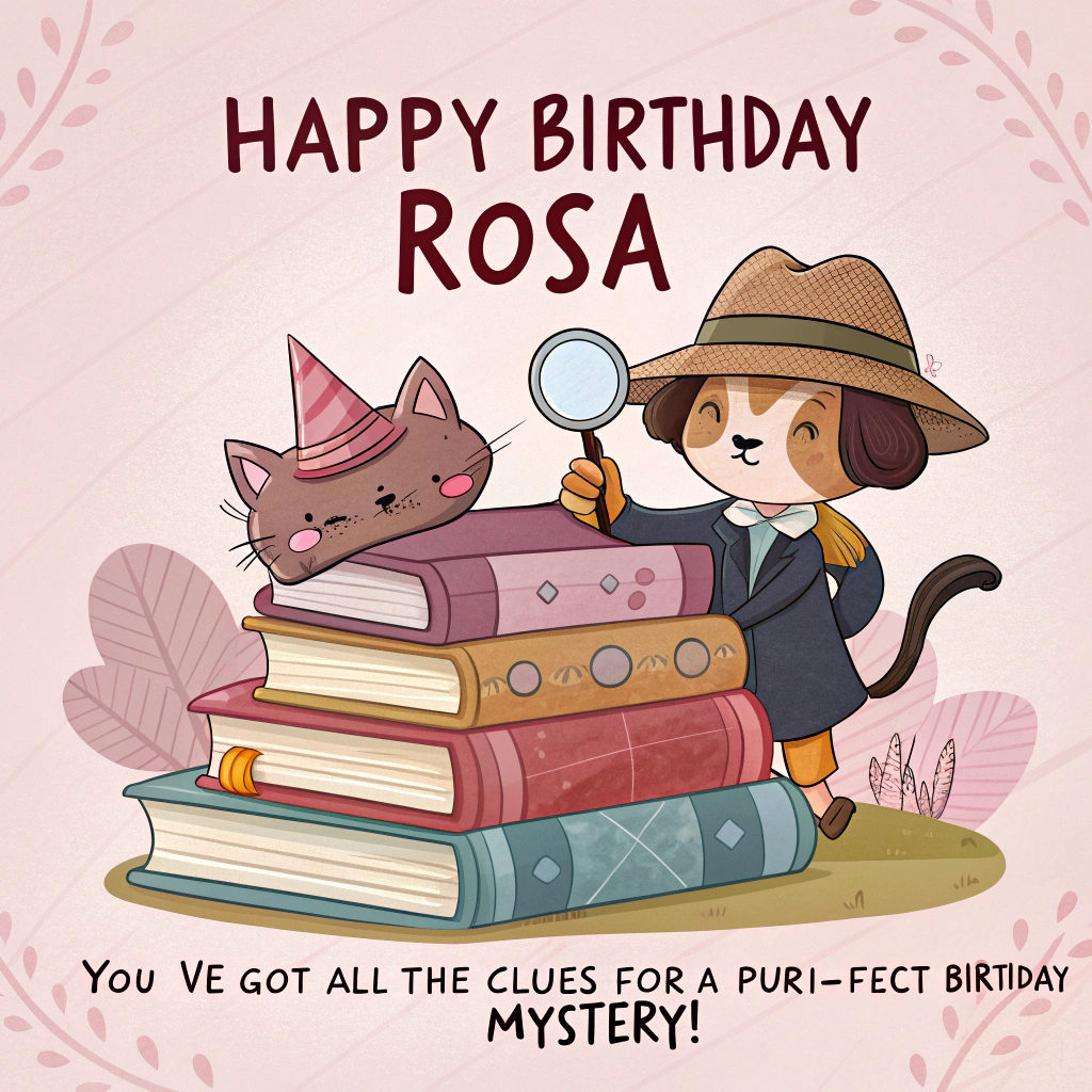 Books, cats, spying, and Birthday Card