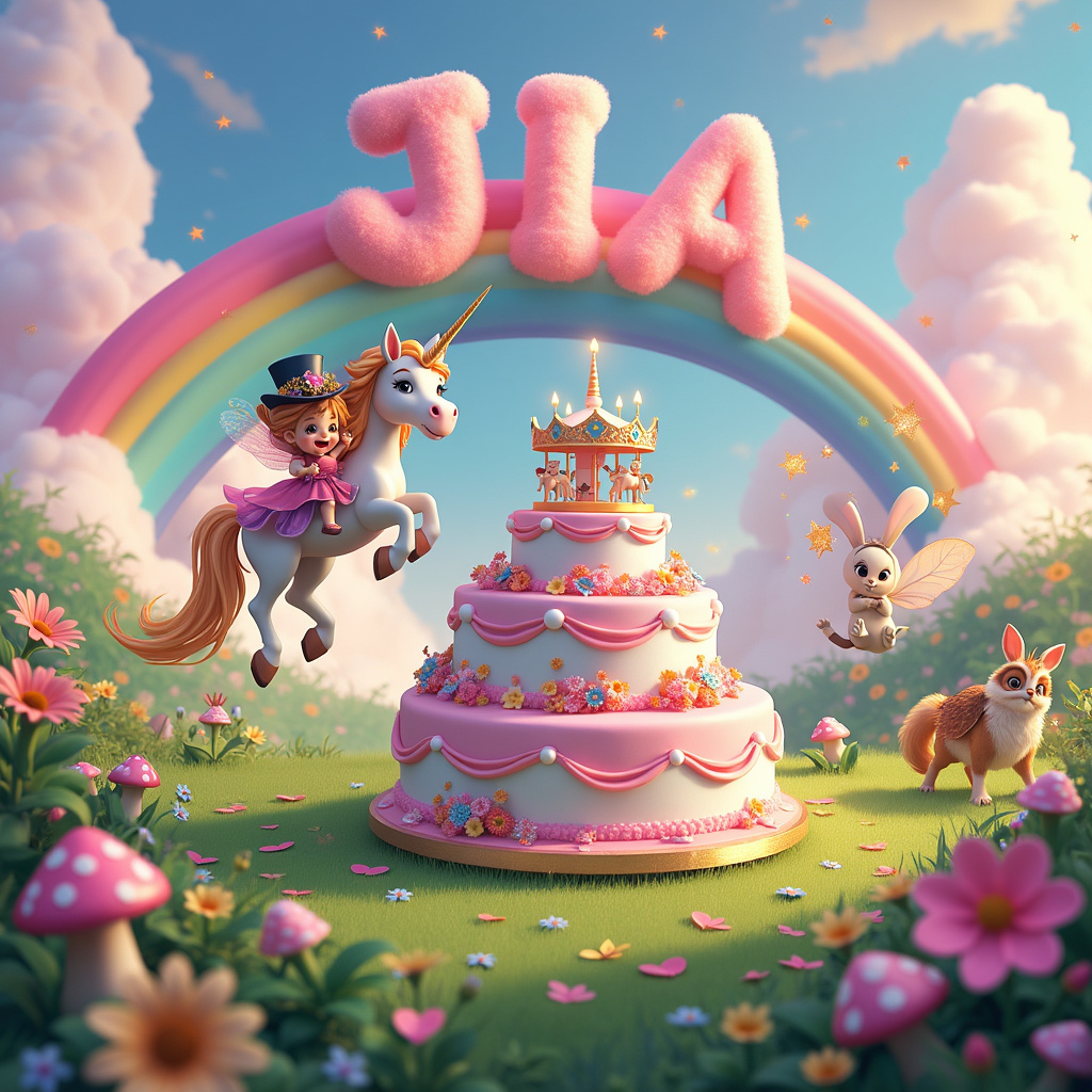 She loves so duly and unicorns and she’s turning 5 Birthday Card