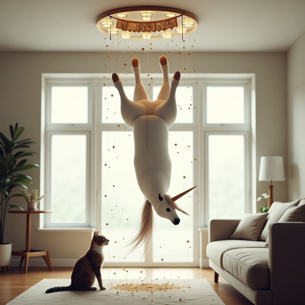 Unicorn on cielings Congratulations Card