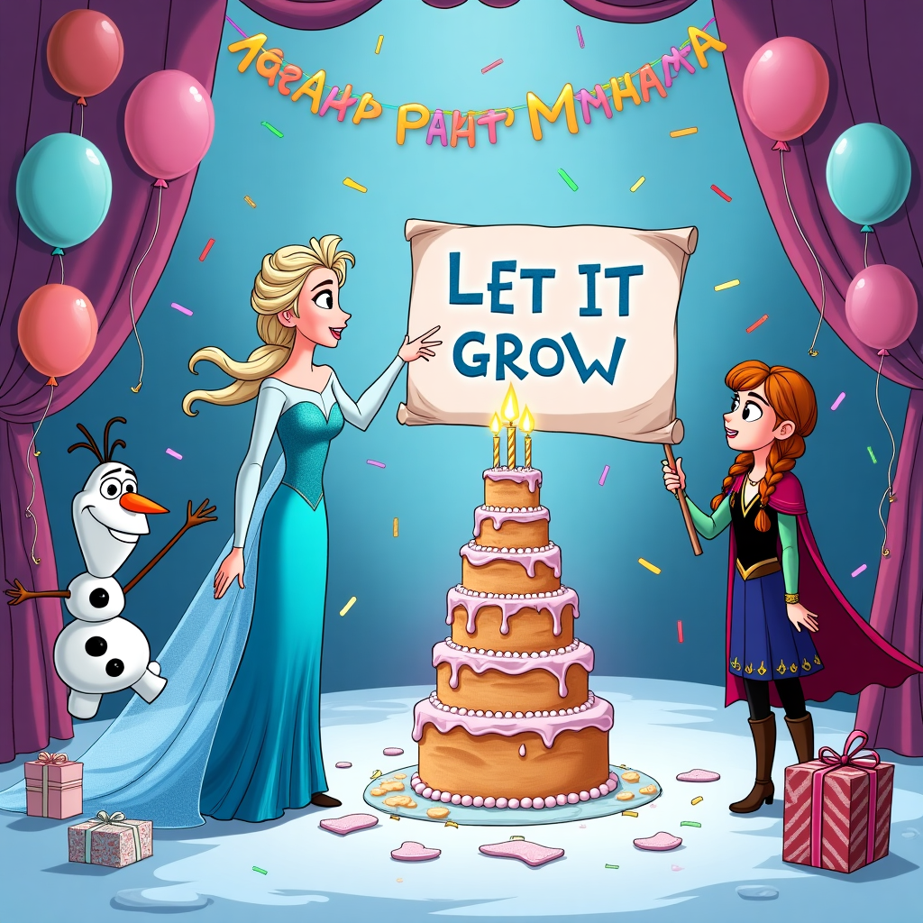 Disney movie frozen, and Birthday Card
