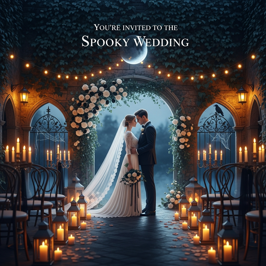 Jack and Sally from nightmare before christmas , Zero the dog, Pumpkins , and Wedding Card