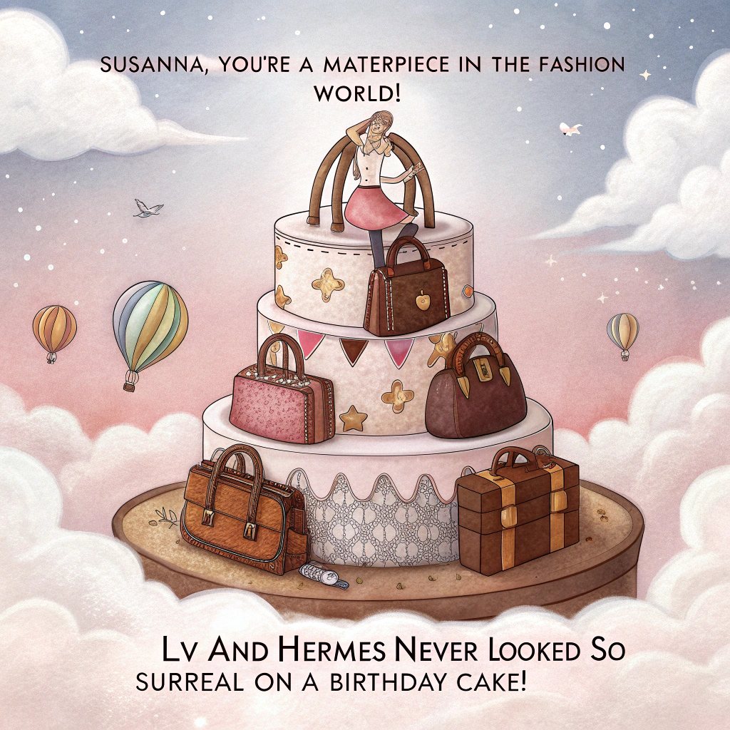 Fashion LV and Hermes, and Birthday Card