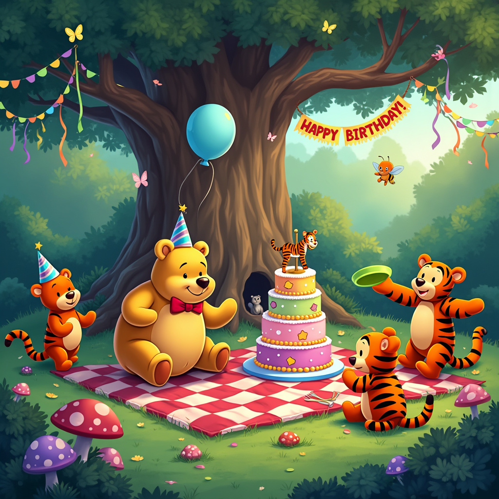 Teddy bears , and Tiggers Birthday Card