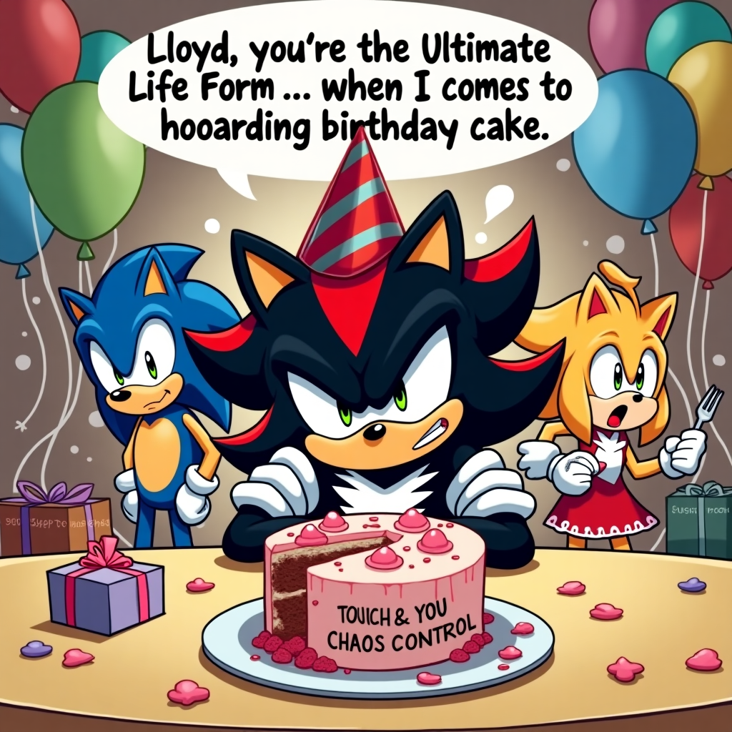 Shadow Hedgehog Birthday Card