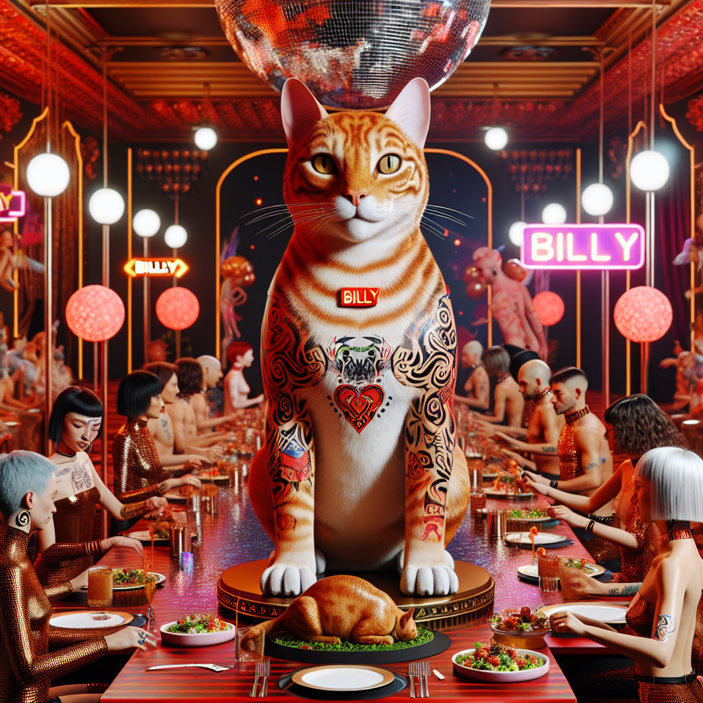 Ginger , Red, Animal print , Tattoos, Ginger cat, Billy , Disco balls , Disco , Weight loss , and Turkey Birthday Card