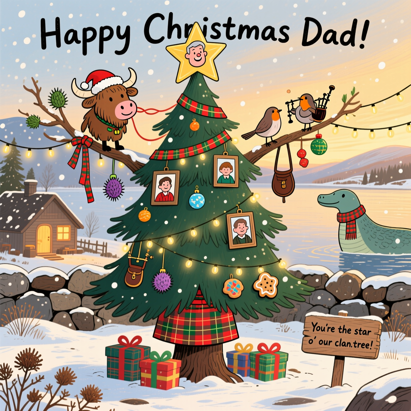 Family Tree, Scotland, and Christmas Card