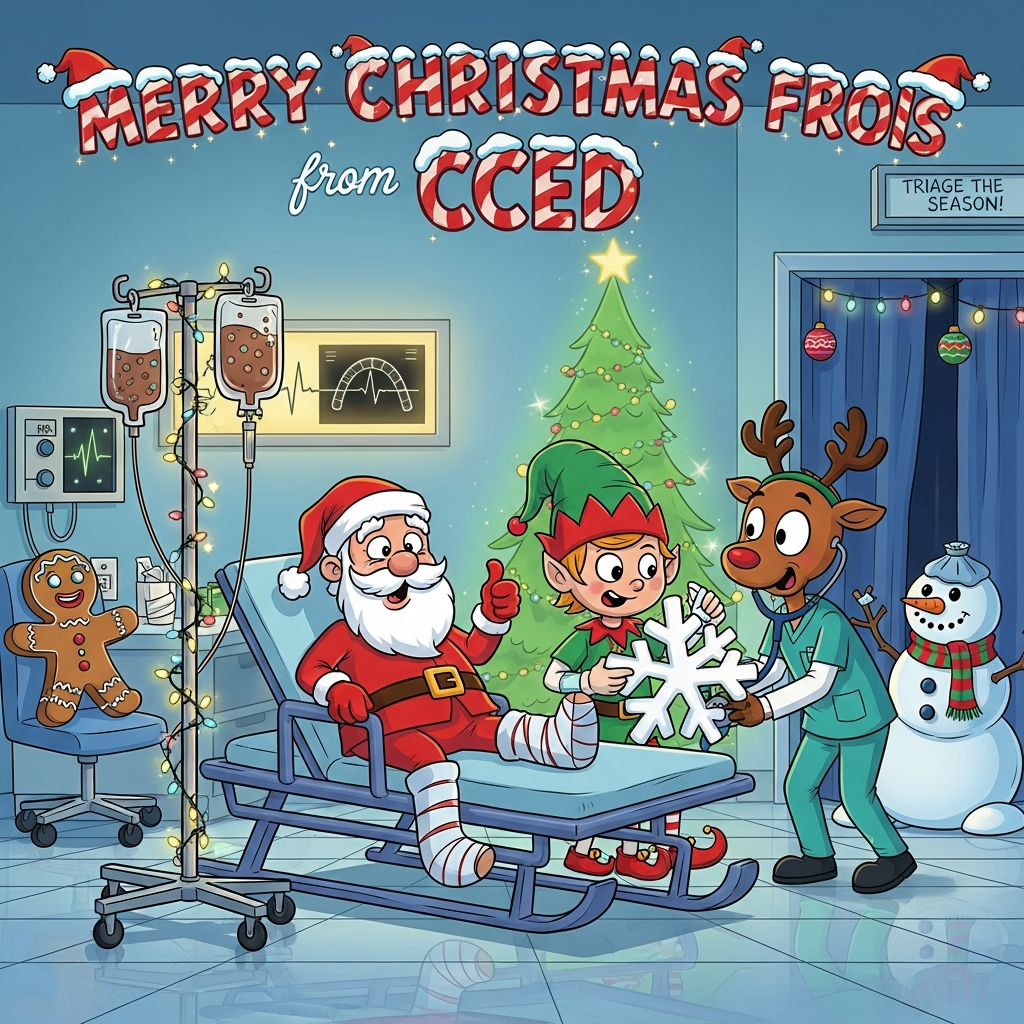 Hospital, Emergency Room, Christmas, and Christmas Card