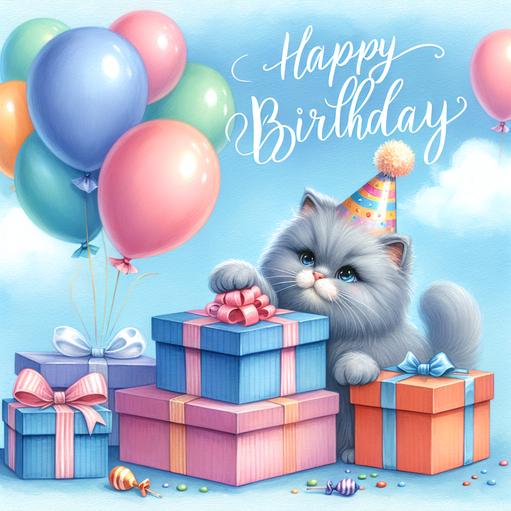 Russian Blue Birthday Cards Birthday Card