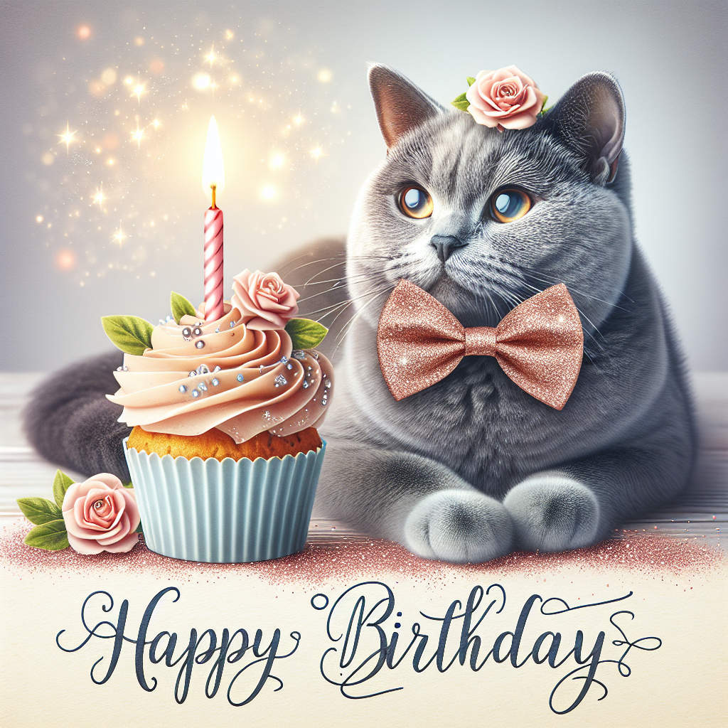 Russian Blue Birthday Cards Birthday Card