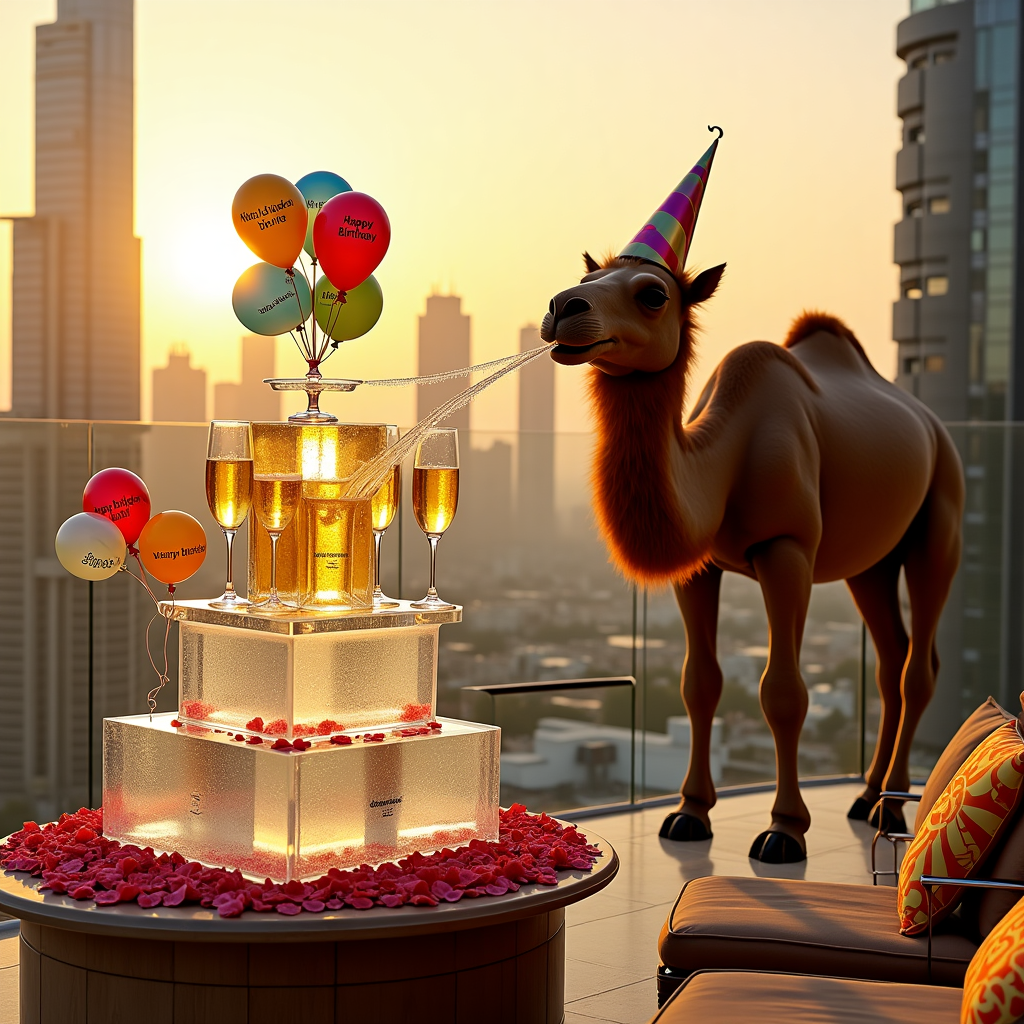 Champagne , Dubai, Happy birthday , and Sun Birthday Card