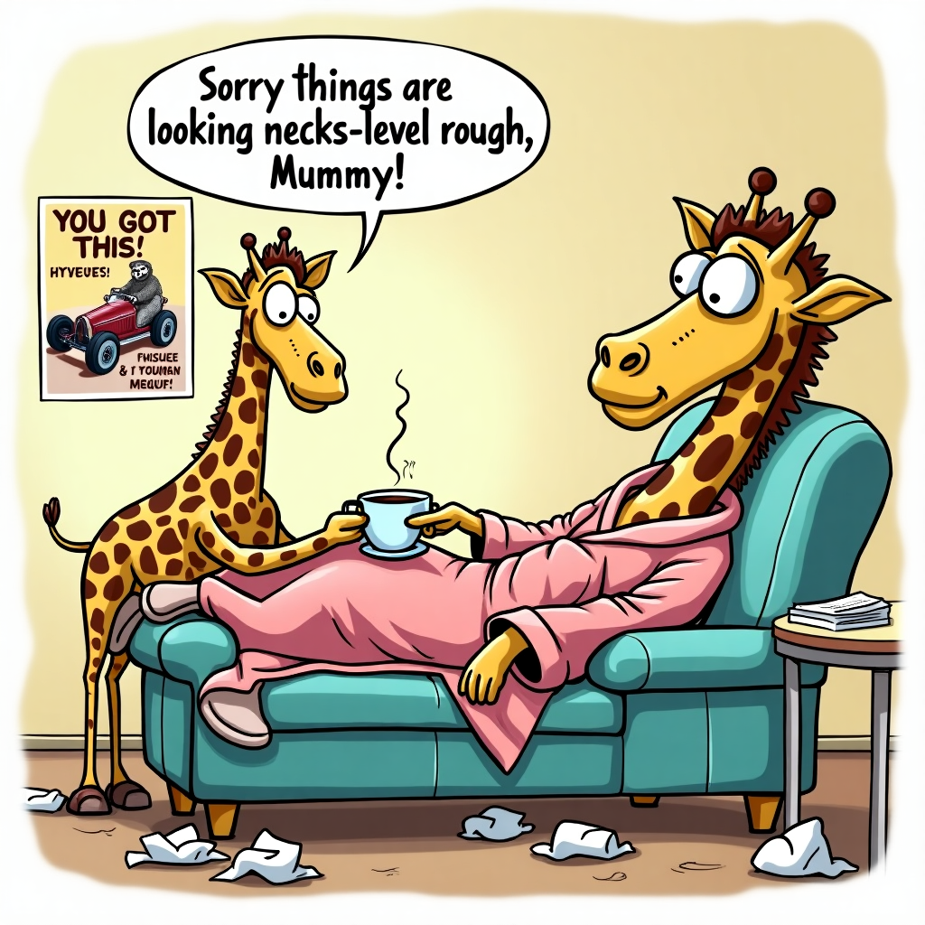 Giraffes Sympathy Card