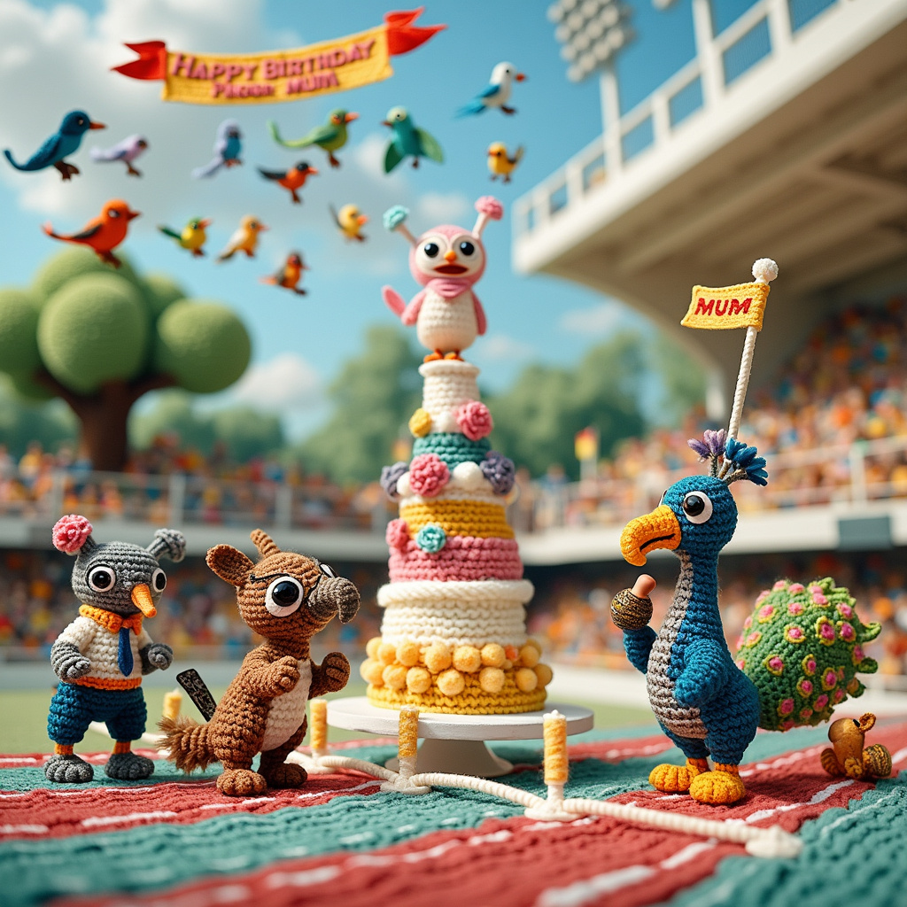 Crochet , Birdwatching, and Olympics Birthday Card