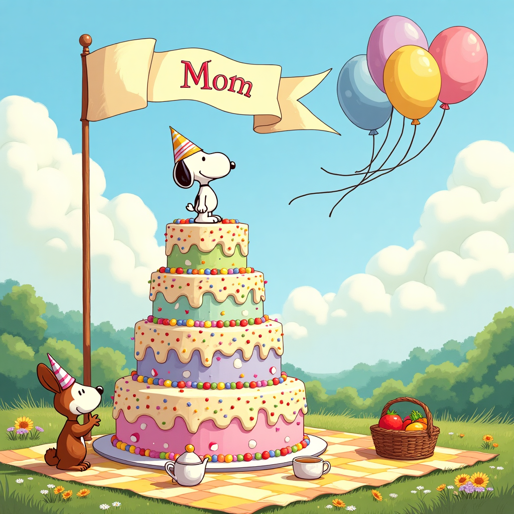 A snoopy theme birthday card Birthday Card