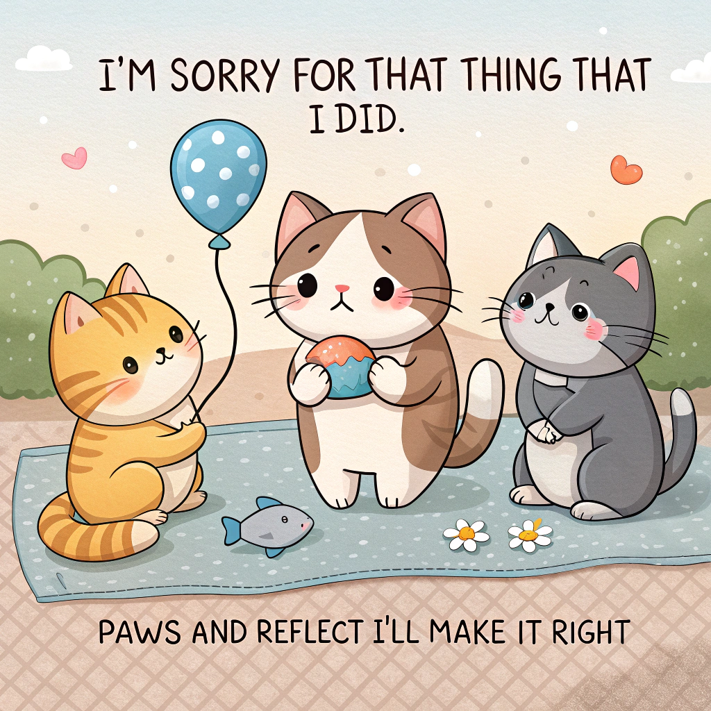 Sad cats, and Sympathy Card