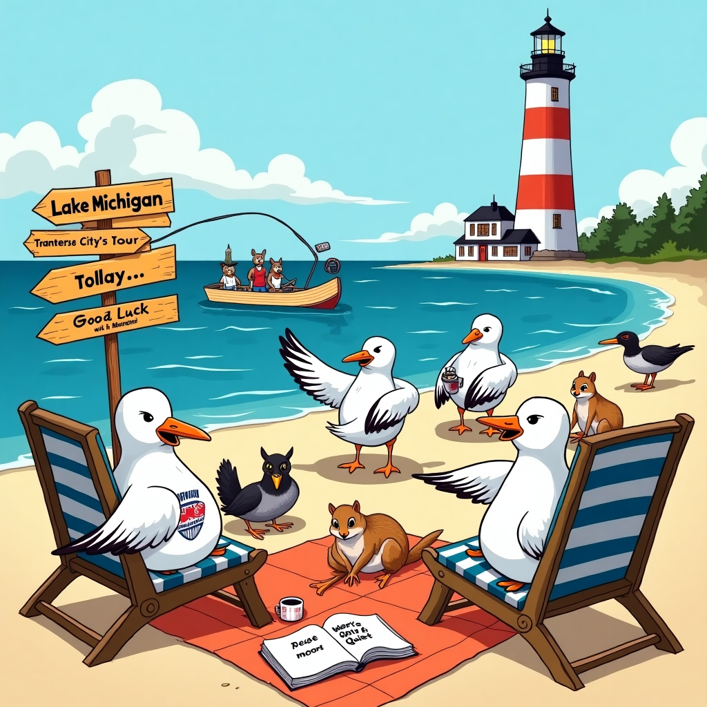 Marquette Michigan, Traverse City Michigan, Lake Michigan Circle Tour Mothers-day Card