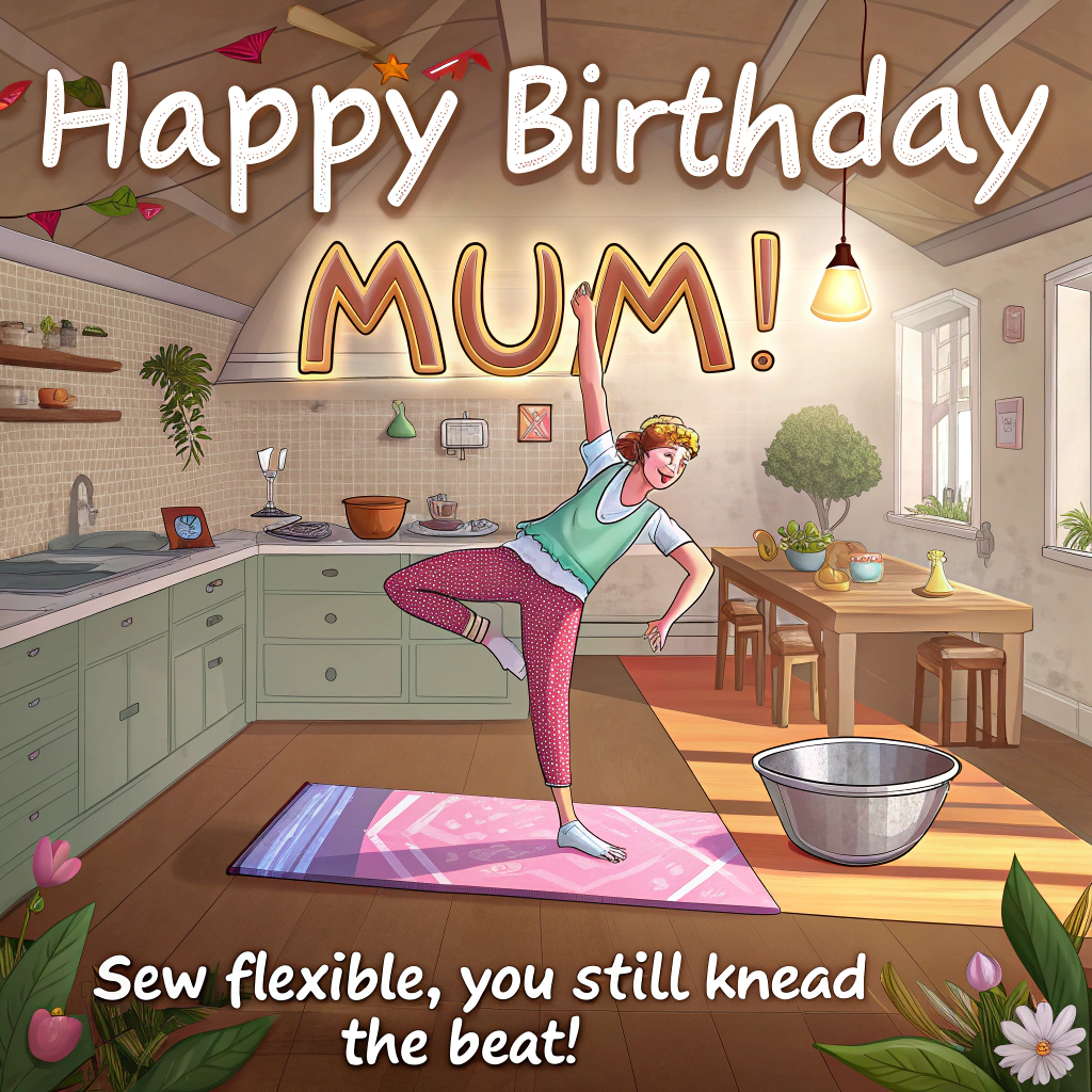 Yoga, Zumba, sewing, baking, and Birthday Card