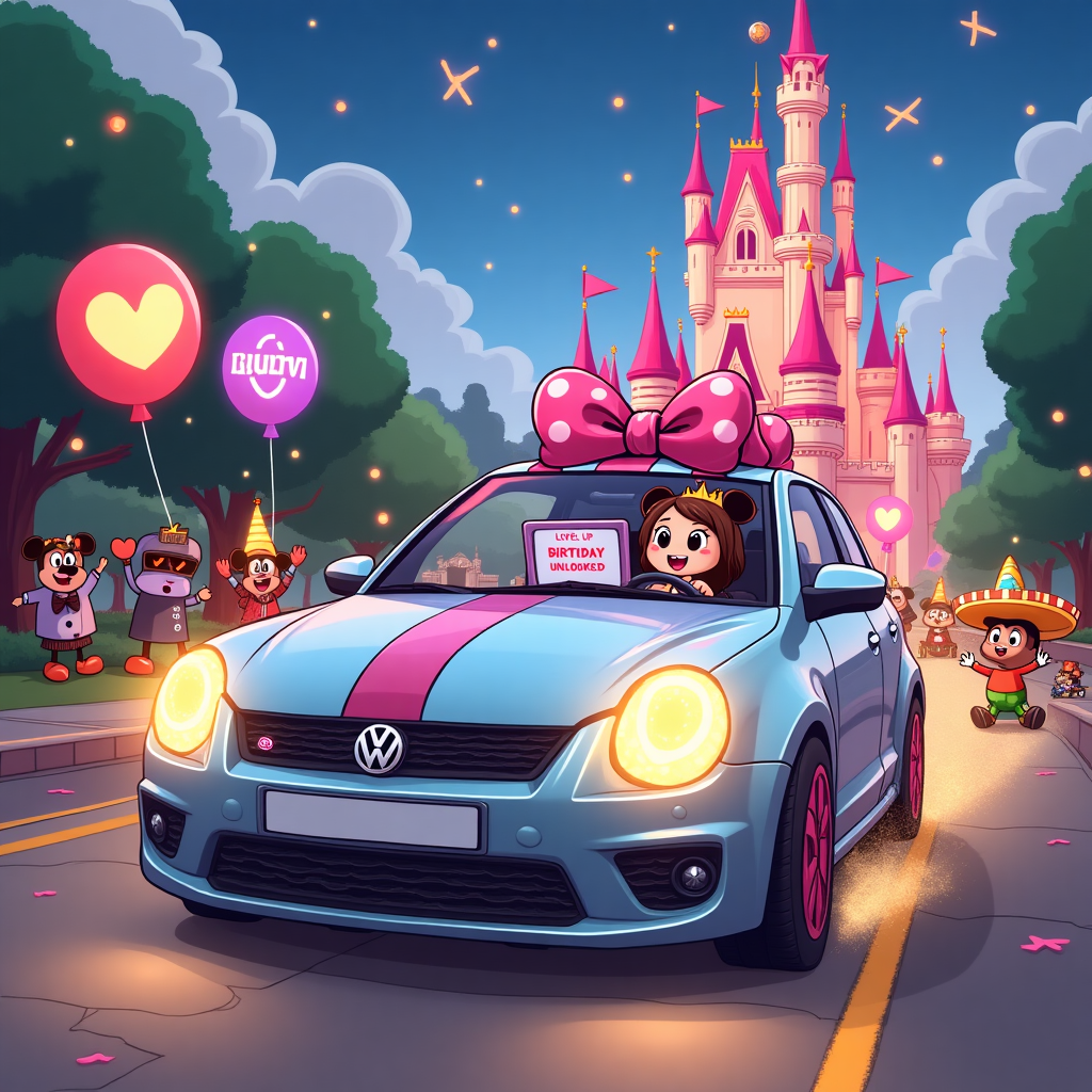 Volkswagen lupo GTI , Disney world, PC gaming, and Tequila Birthday Card