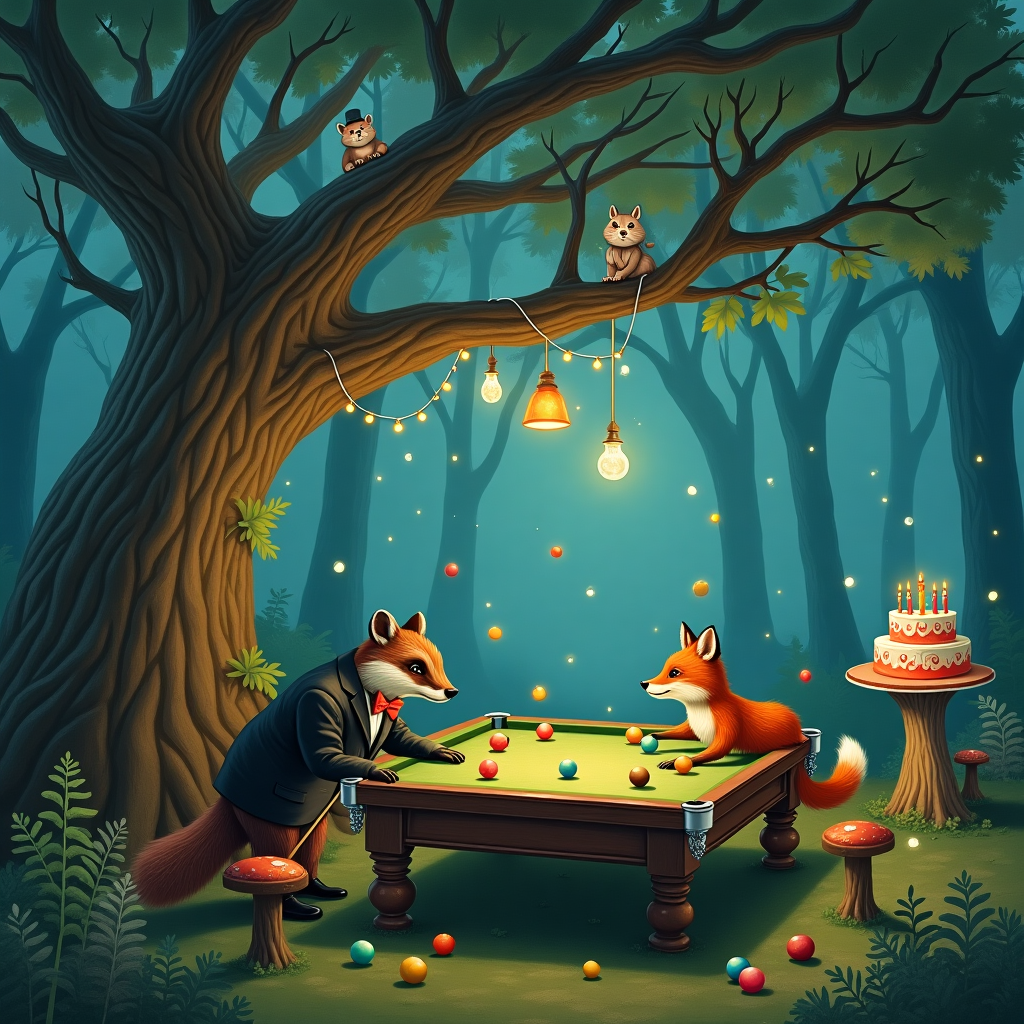 Snooker match Birthday Card