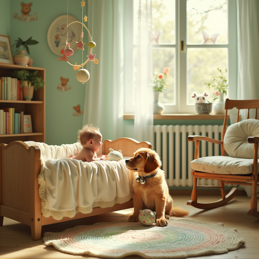 Baby, and Dog New-baby Card