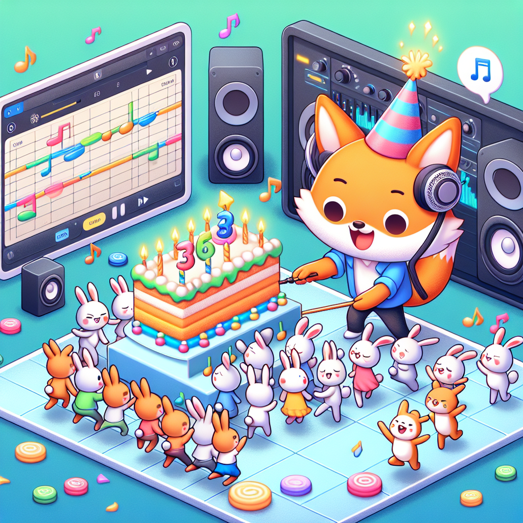 Dancing, Producing , and Singing Birthday Card