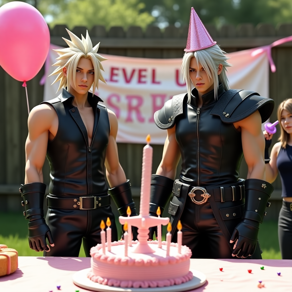 Sephiroth, and Cloud Strife Birthday Card