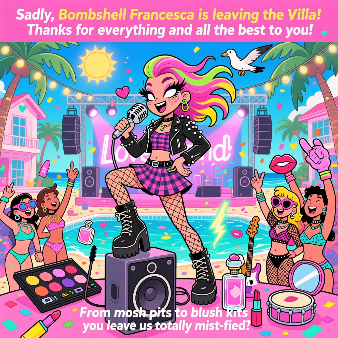 Concerts, Makeup, Perfume, Love Island, Edgy Alternative Fashion, and Farewell Card