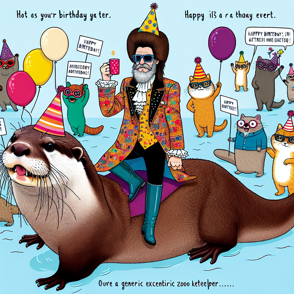 Cats, Memes, Otters, and Joe exotic Birthday Card
