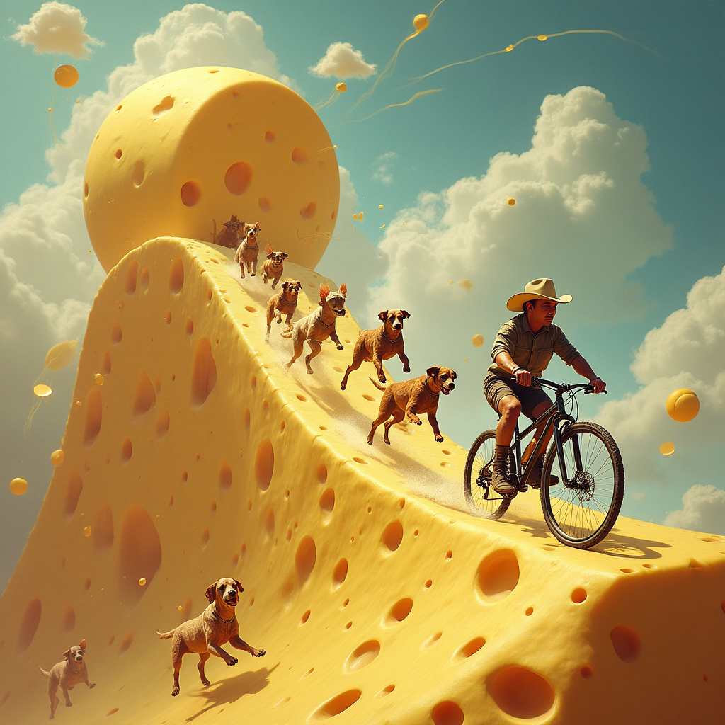 Mountain biking, cheese, dogs, cowboy boots, and Birthday Card