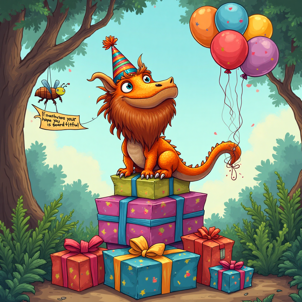 Bearded dragon, and Birthday Card