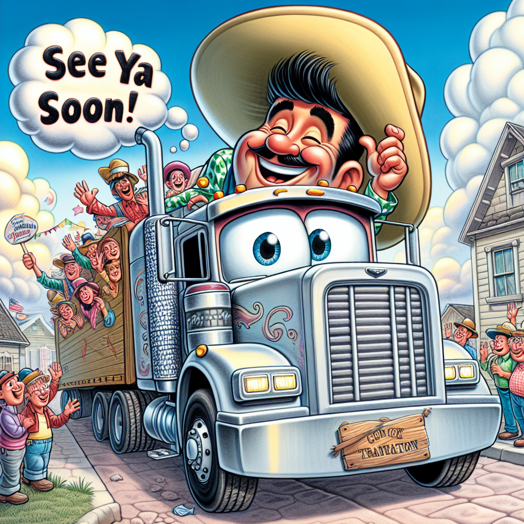 Truck driver Farewell Card