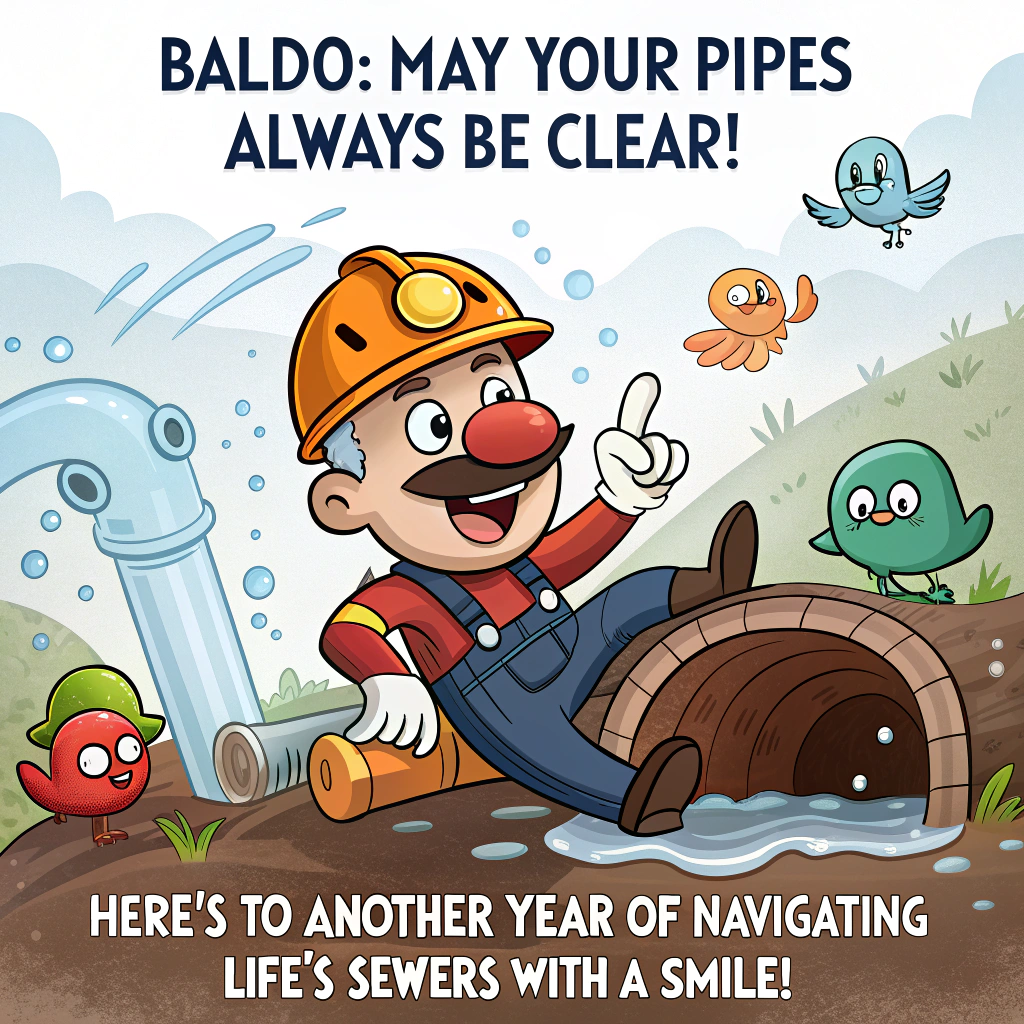 Sewer and water work, laborer laying pipe in trench, and Birthday Card
